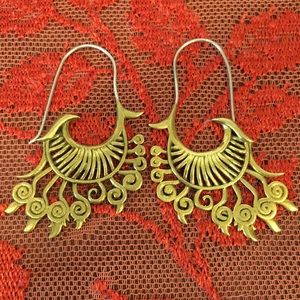 Tribal Brass Earrings